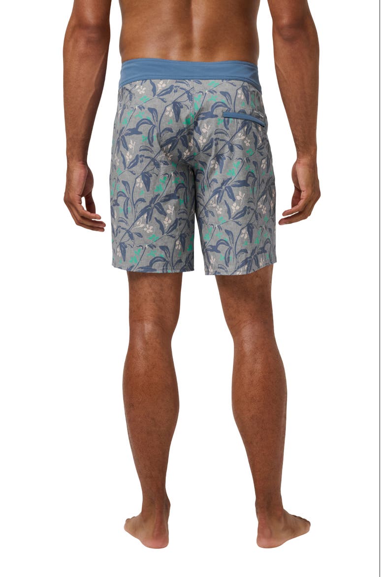 Relationship Status Floral Board Shorts, Alternate, color, HEATHER GREY