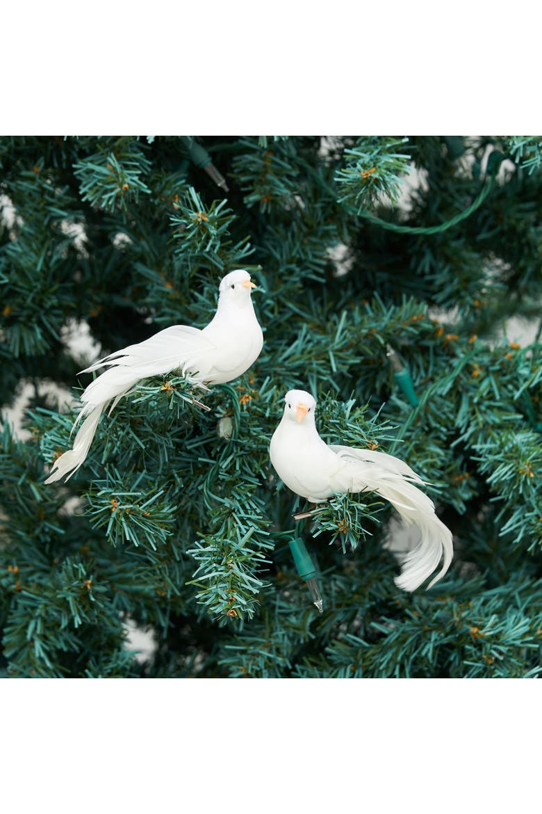 Dove Clip Ornament A/2, Alternate, color, White