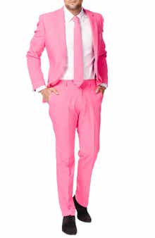 OppoSuits Mr. Pink Slim Fit Two-Piece Suit & Tie Set
