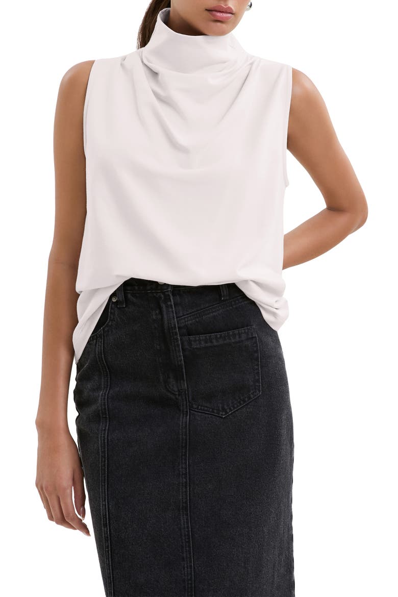 Finch French Terry Funnel Neck Top, Main, color, CREAM