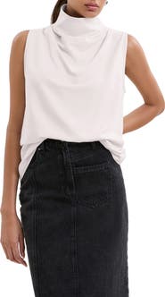 Marcella Finch French Terry Funnel Neck Top