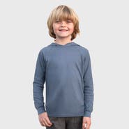 CITY THREADS Boys Medium-Weight 100% Cotton Long Sleeve Hooded Tee with Cuffs