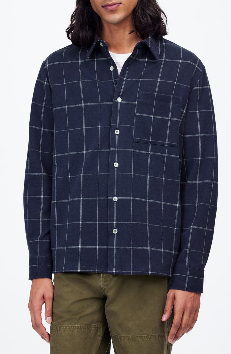 Madewell Devoe Button-Up Shirt, Main, color, Juniper Berry