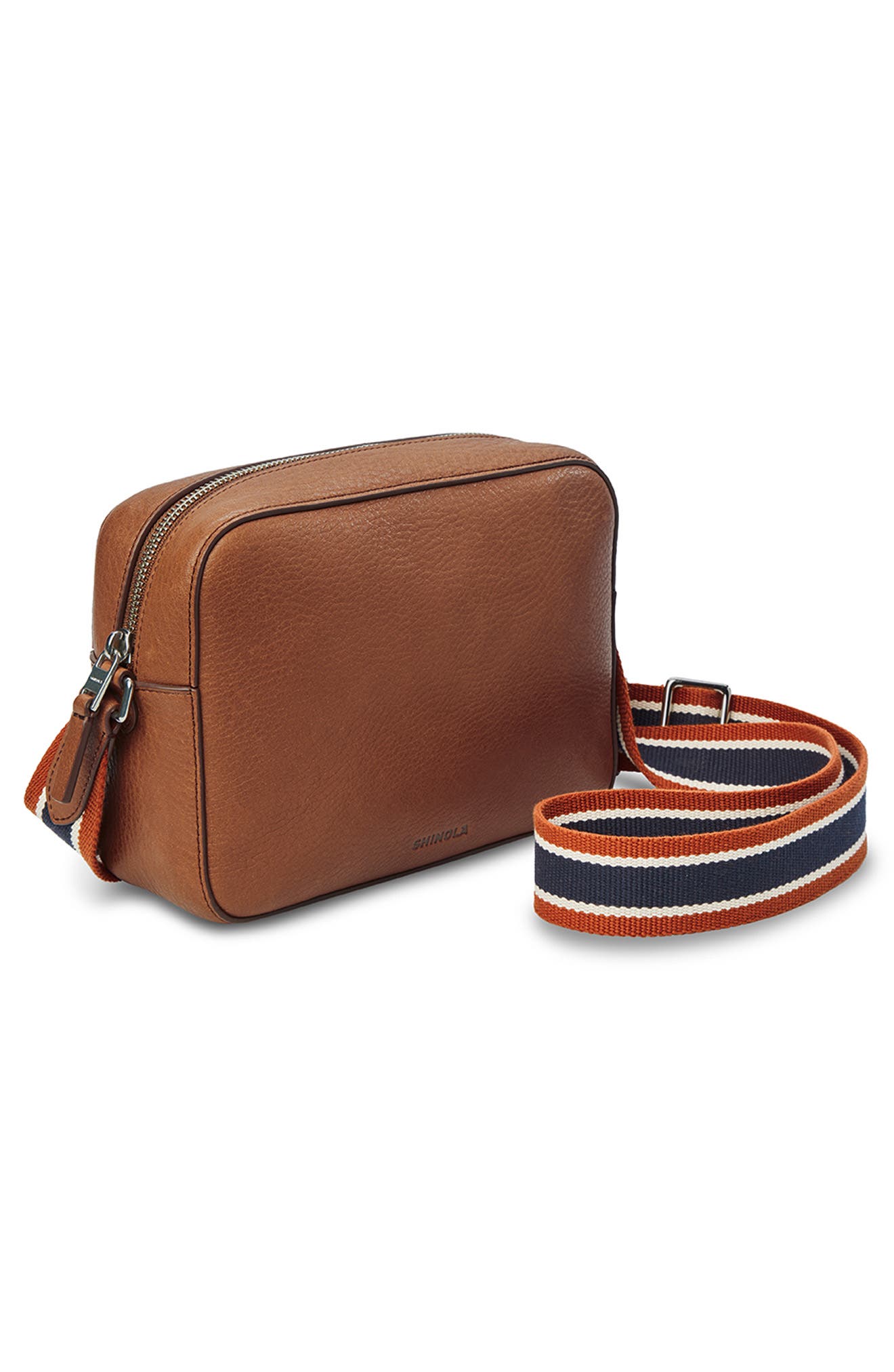 Shinola Leather Camera Crossbody Bag, Alternate, color, Tan