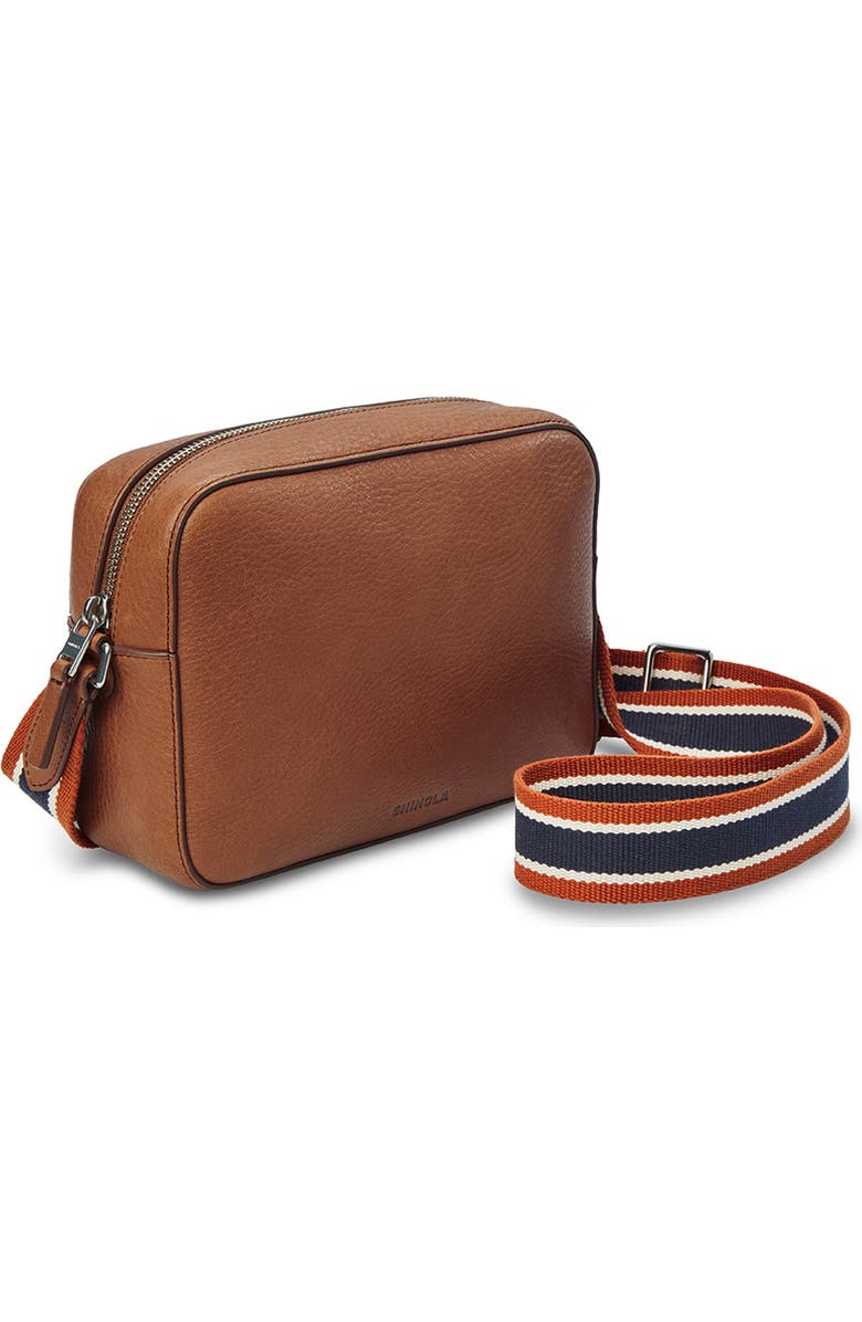 Shinola Leather Camera Crossbody Bag, Alternate, color, Tan