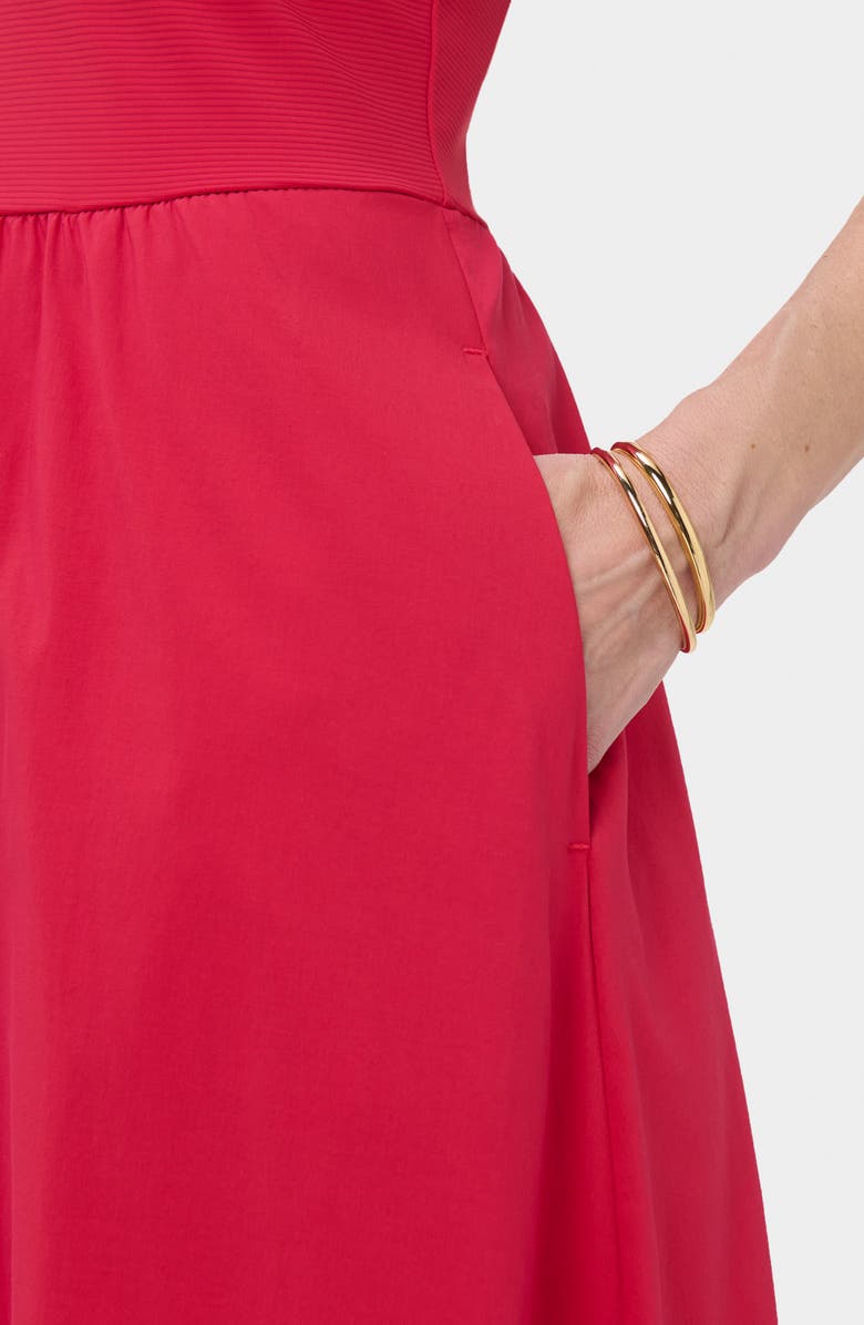 Sweaty Betty Explorer Ribbed Halter Neck Midi Dress, Alternate, color, Crimson Red