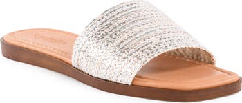 (取寄) セイシェル レディース パーム パーフェクション Seychelles women Palms Perfection White Polyurethane Seychelles Palms Perfection Slide Sandal (Women) | Nordstrom