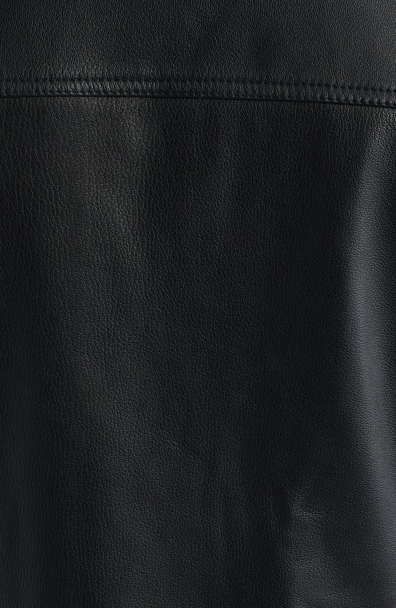 HUGO Lokis Leather Jacket, Alternate, color, Black