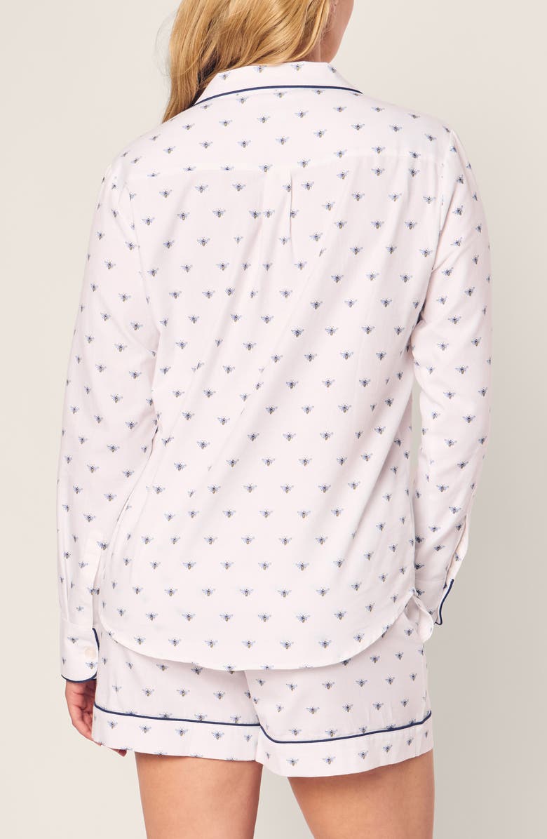 Petite Plume Print Cotton Short Pajamas, Alternate, color,