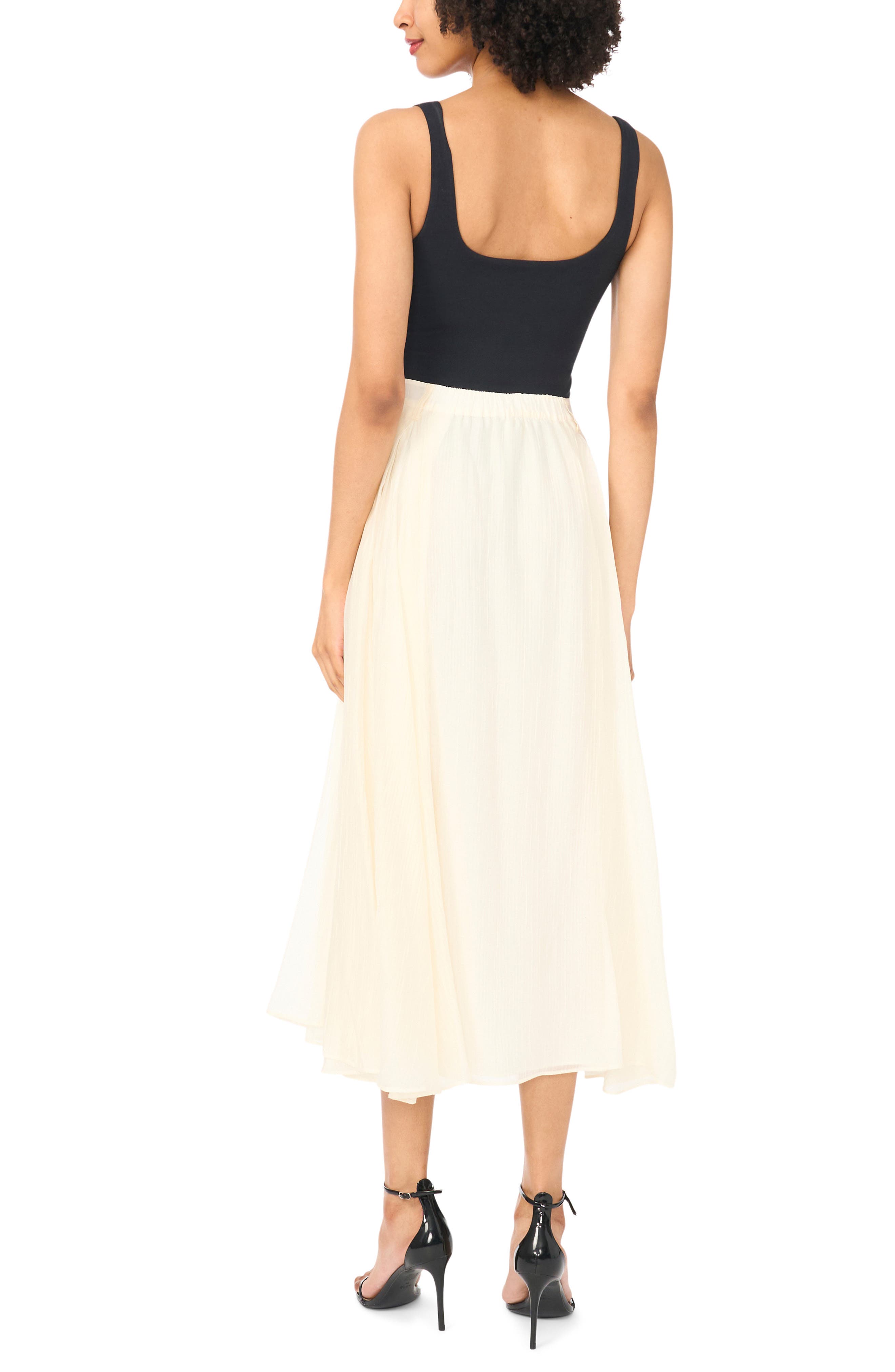 Vince Camuto Godet Midi Skirt — фото 4