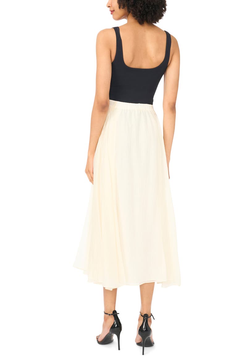 Godet Midi Skirt, Alternate, color, NEW IVORY