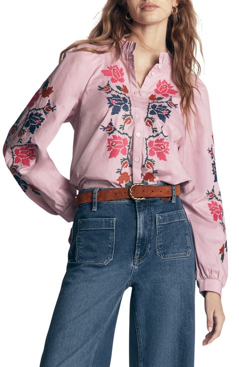 Erica Embroidered Cotton Shirt