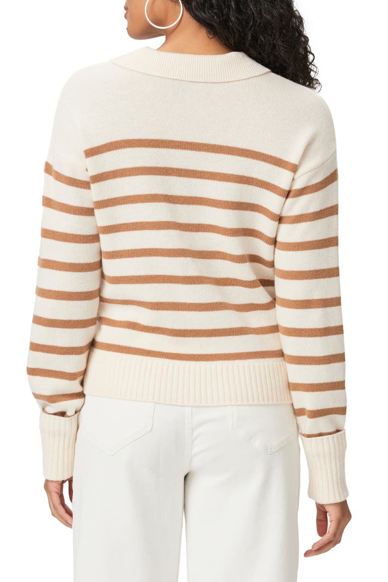 Maxie Johnny Collar Sweater, Alternate, color, CREAM MULTI