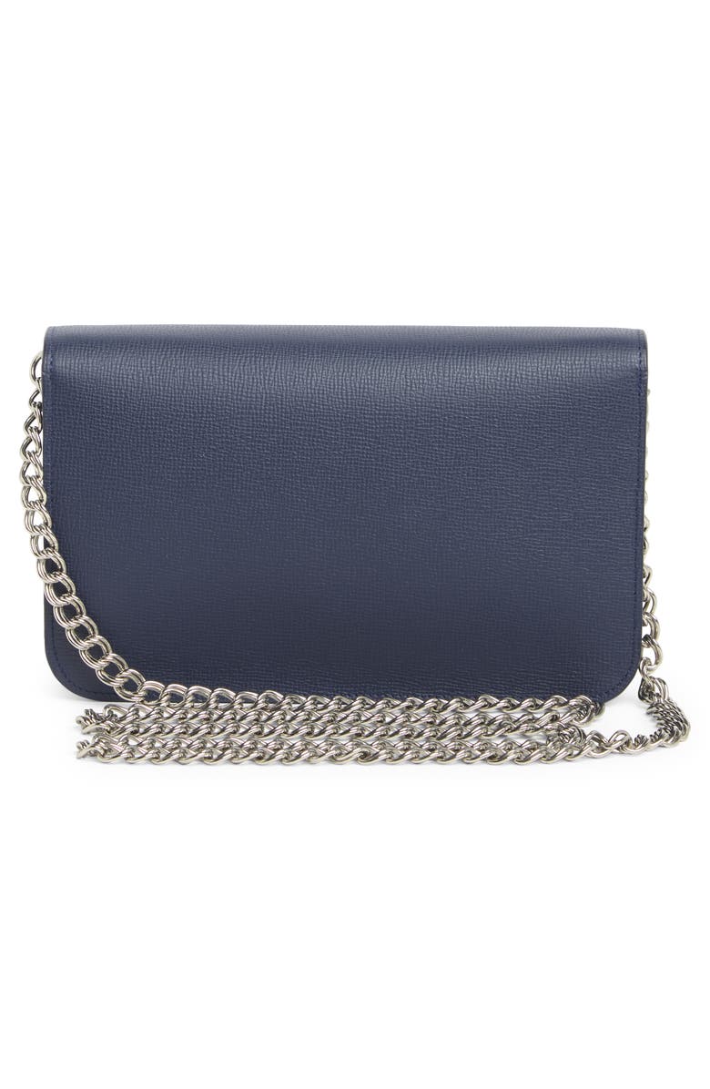 Longchamp Go Wallet on a Chain, Alternate, color, Navy