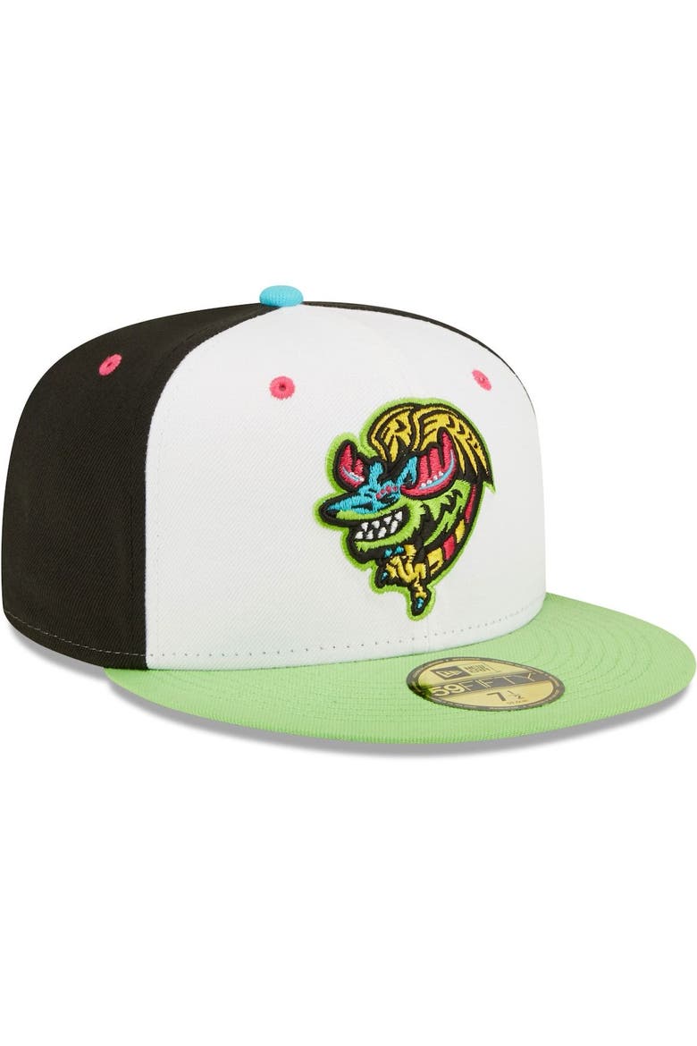 Men's New Era White/Green Alebrijes de Modesto Copa De La Diversion 59FIFTY Fitted Hat, Alternate, color, White
