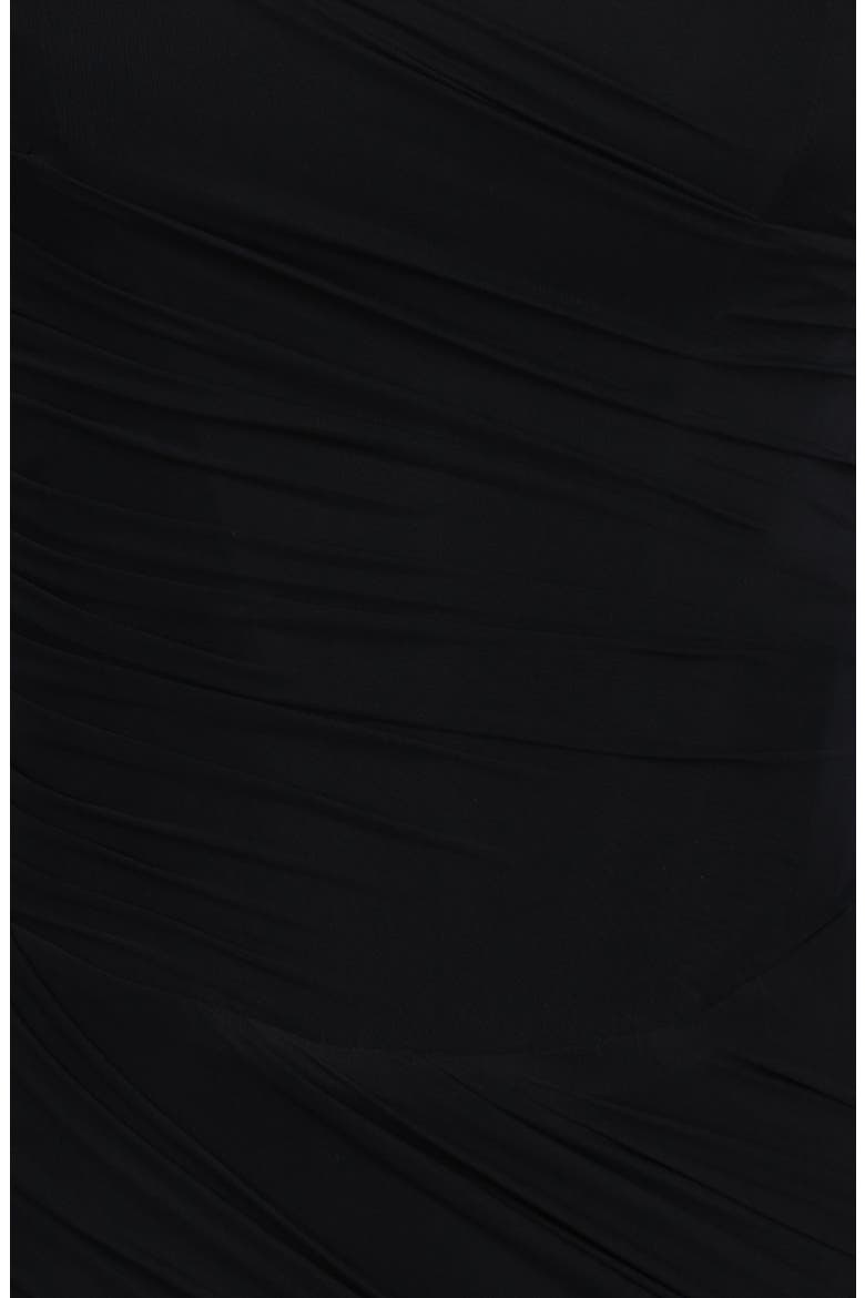 Mariella Strapless Mesh Dress with Removable Scarf, Alternate, color, BLACK