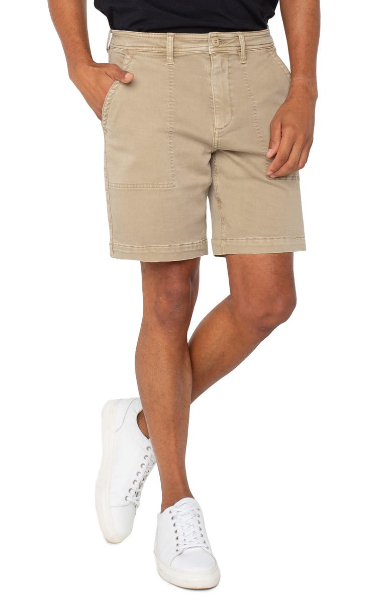 Liverpool Los Angeles Stretch Cotton Shorts, Main, color, 