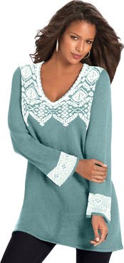 Roaman's Fit And Flare Tunic Sweater