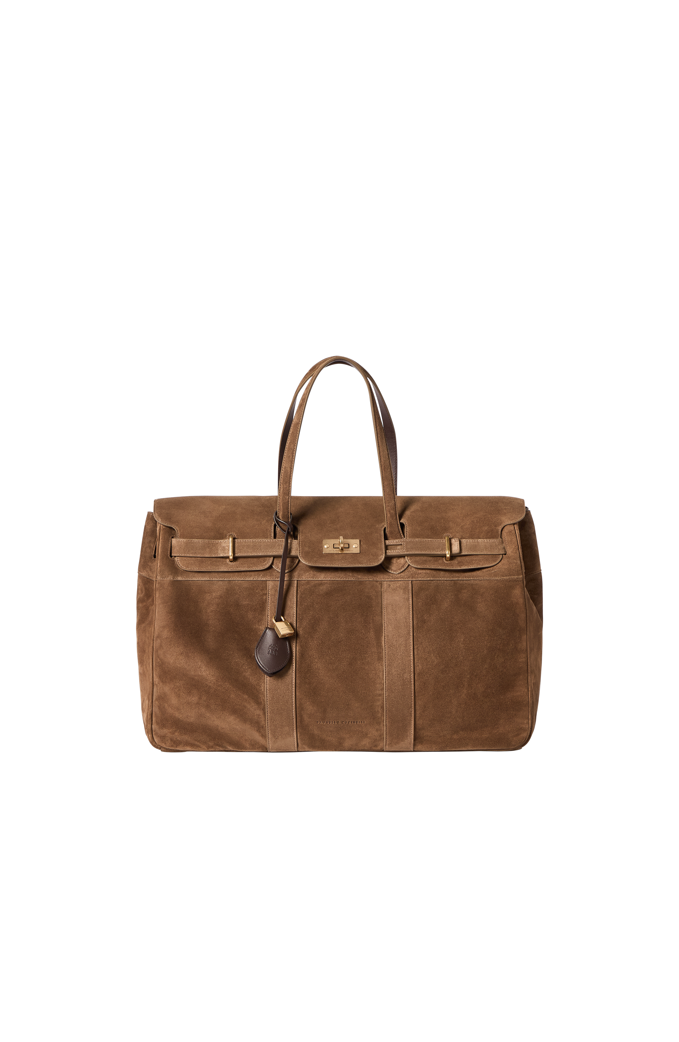 Explorer travel bag in suede, Alternate, color, Caramel