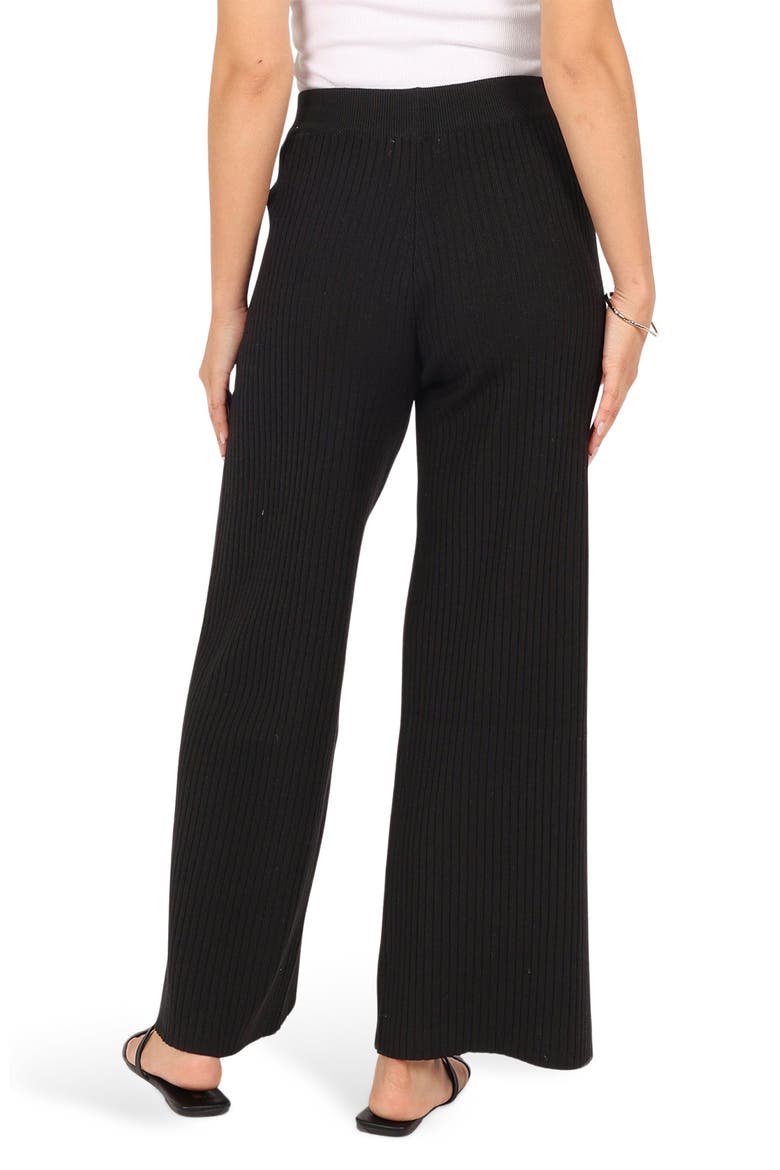 Pyrus Knit Wide Leg Pants, Alternate, color, BLACK