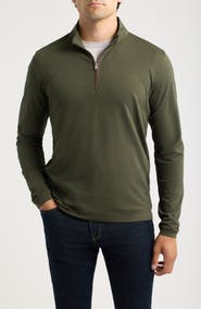 Peter Millar Crown Crafted Albatross Piqué Quarter-Zip Pullover