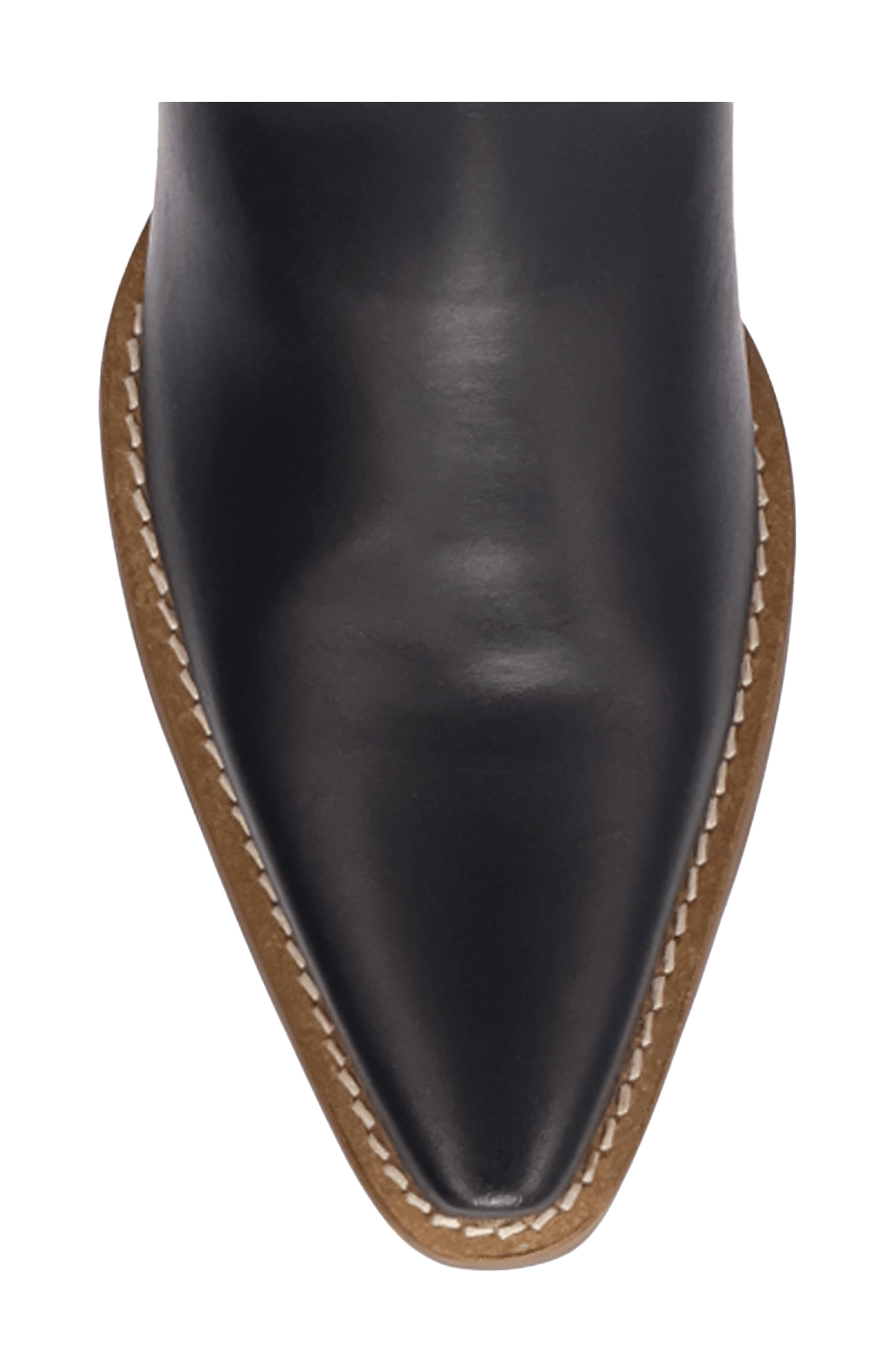 Last Ride Fringe Western Boot, Alternate, color, BLACK