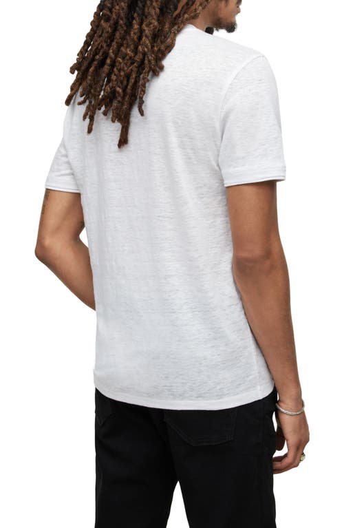 John Varvatos Wooster Slim Fit Linen T-shirt In White
