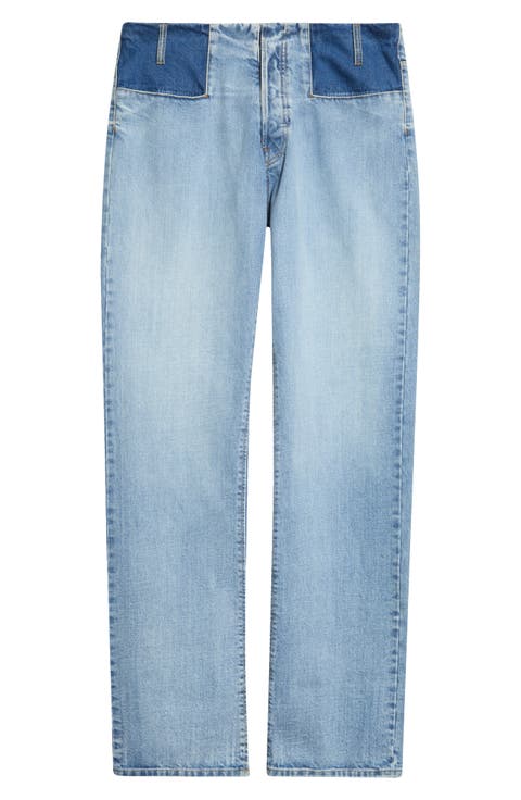 Waistless Straight Leg Jeans