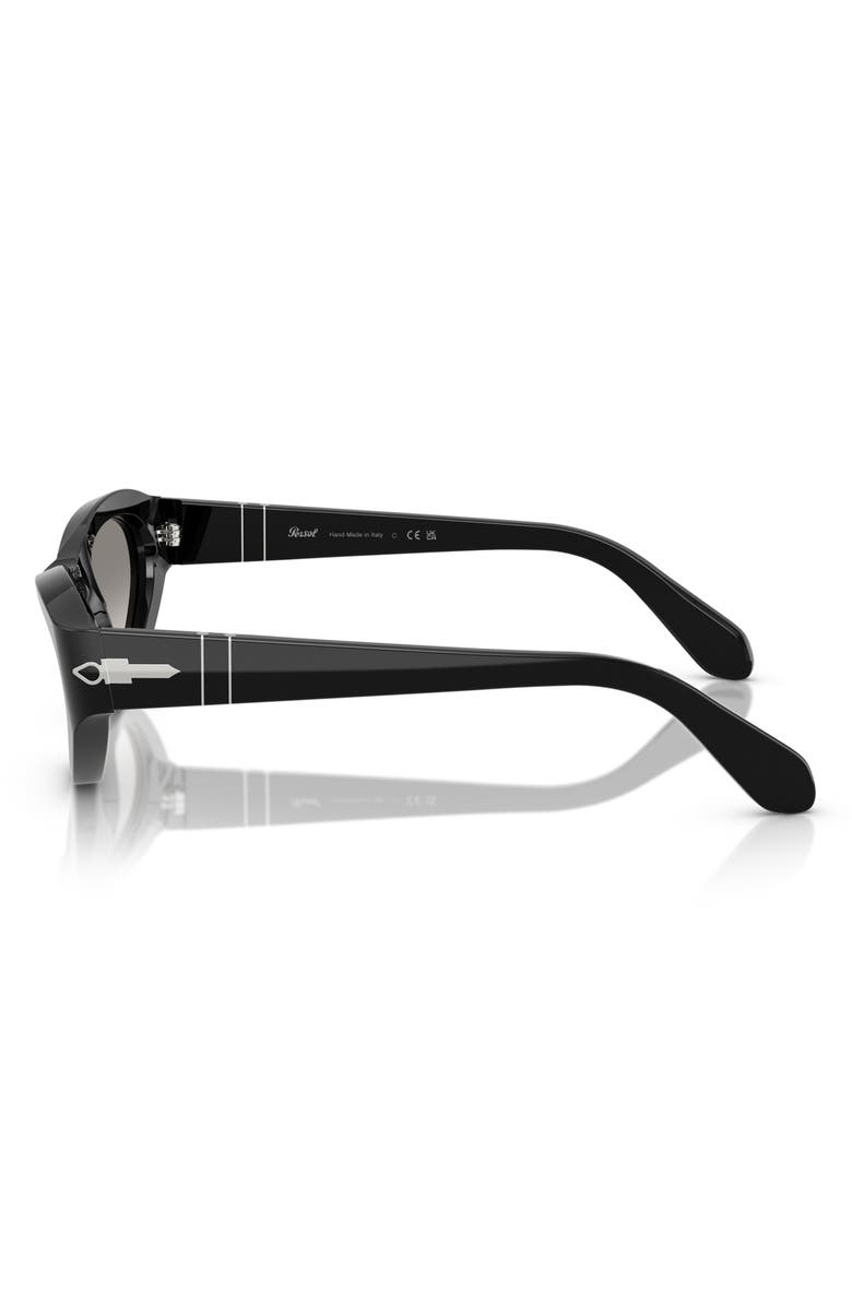 Persol 53mm Polarized Butterfly Sunglasses, Alternate, color, Black