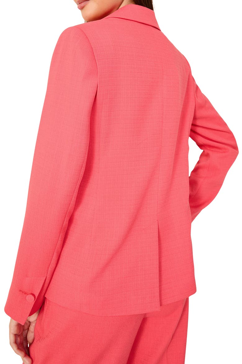 Crosshatch Texture Double Breasted Blazer, Alternate, color, PINK