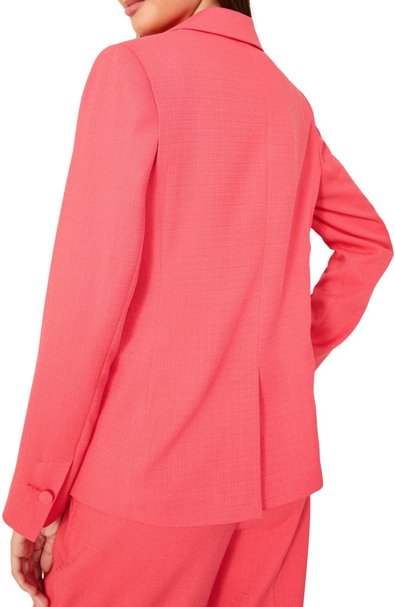 Friends Like These Crosshatch Texture Double Breasted Blazer, Alternate, color, Pink
