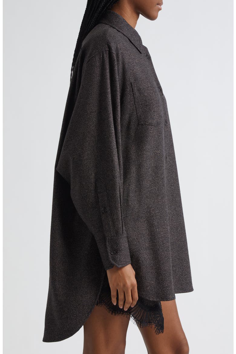 Spence Wool Blend Long Sleeve Shirt, Alternate, color, GANACHE