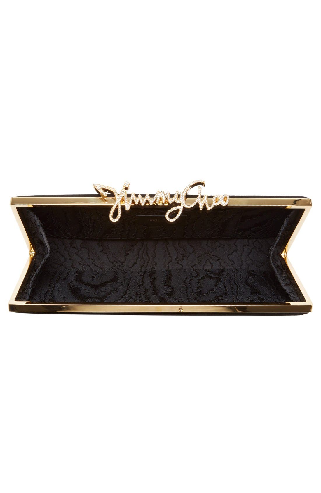 Jimmy Choo 'Celeste' Logo Clasp Suede Clutch, Alternate, color, 
