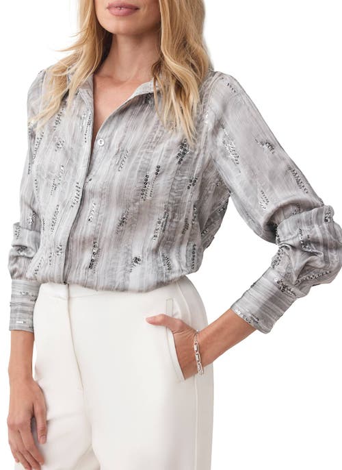 Mint Velvet Sequin Embellished Shirt In Gray