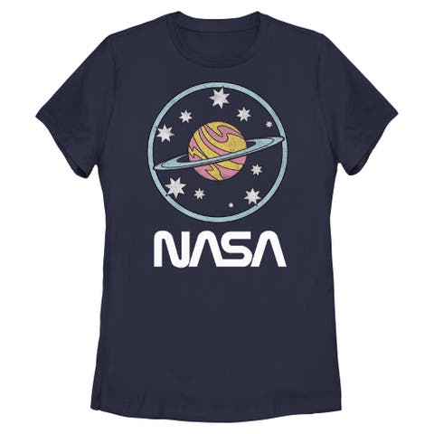Junior's NASA Retro Saturn  Graphic T-Shirt