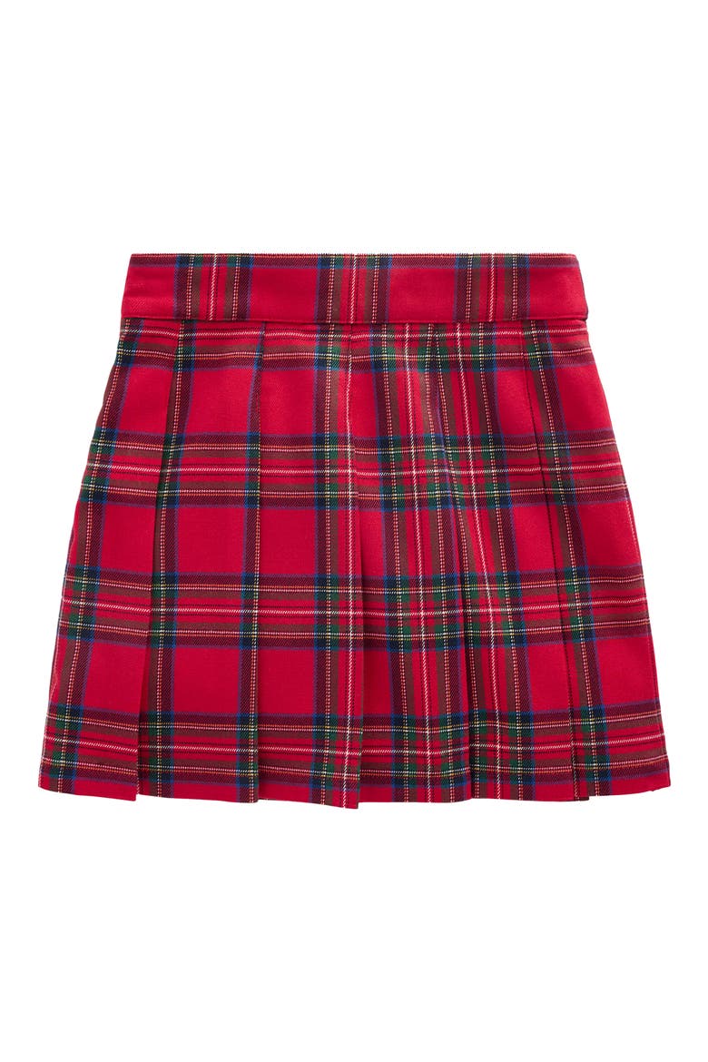 Kids' Pleated Miniskirt, Alternate, color, RED CHECK