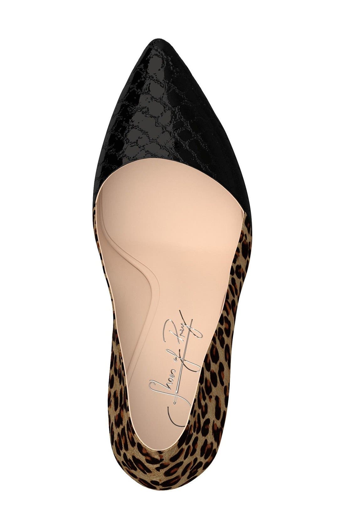 Shoes of Prey Genuine Calf Hair Pointy Toe Pump, Alternate, color, 