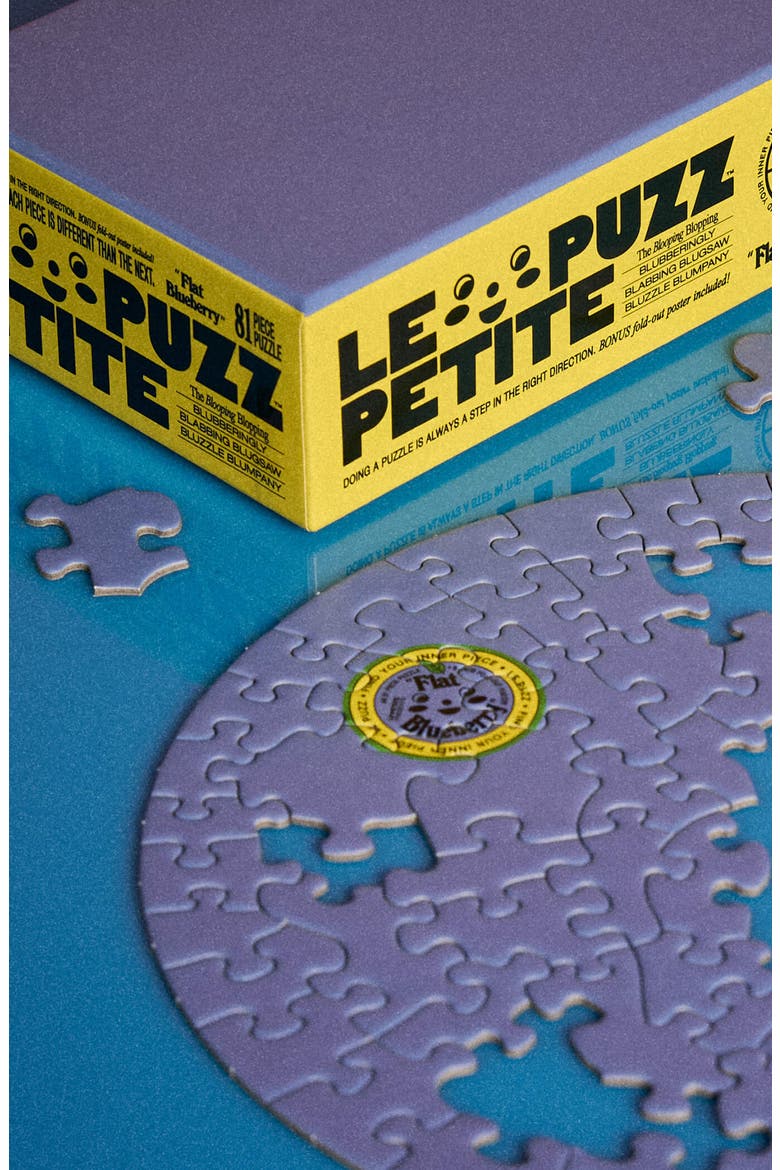 Flat Blueberry 81 Piece Mini Jigsaw Puzzle, Alternate, color, None
