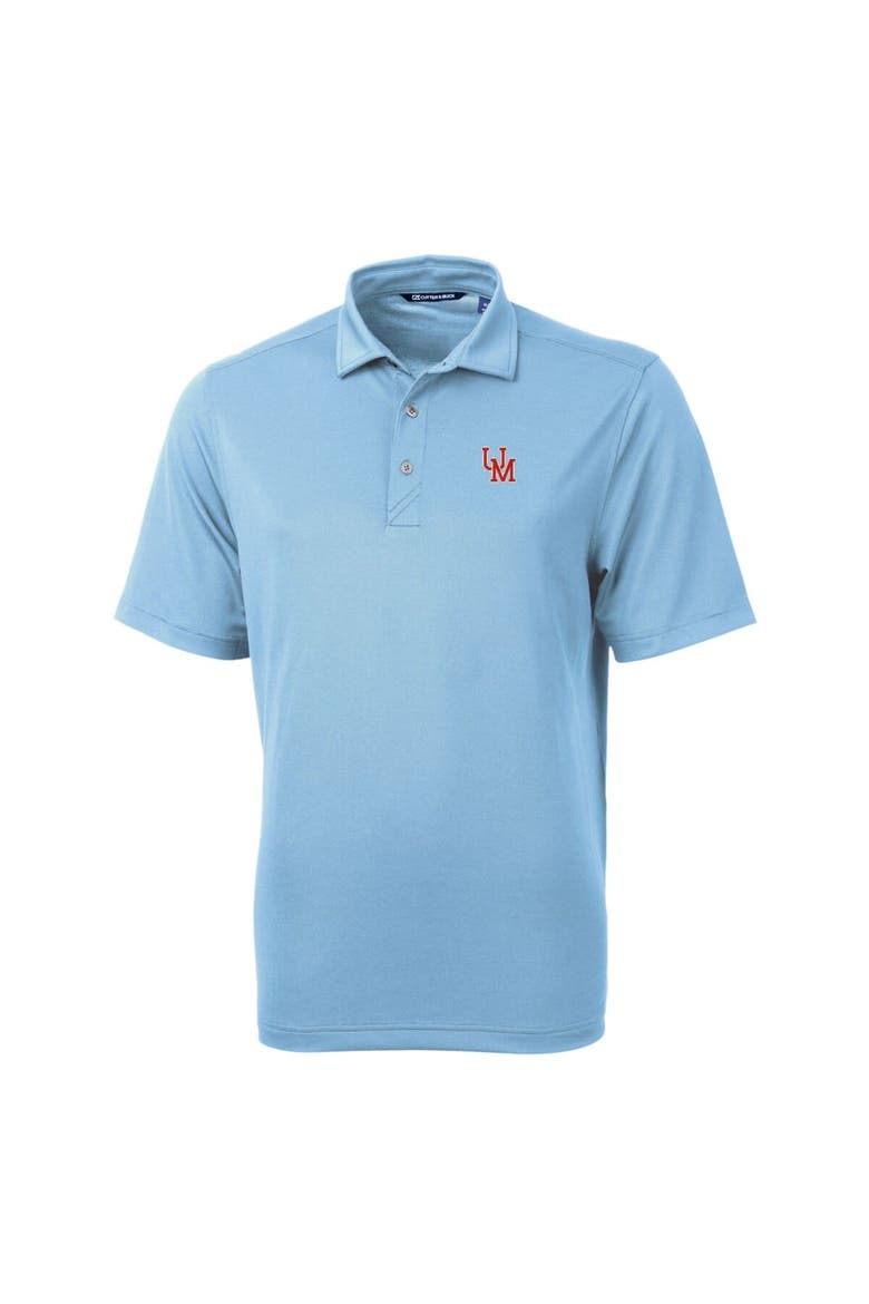 Men's Cutter & Buck Light Blue Ole Miss Rebels Team Logo Virtue Eco Pique Recycled Polo, Alternate, color, Light Blue