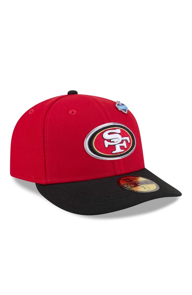New Era Men's New Era Scarlet/Black San Francisco 49ers 2026 NFL Draft Pre-Curved 59FIFTY Fitted Hat, Alternate, color, Scarlet