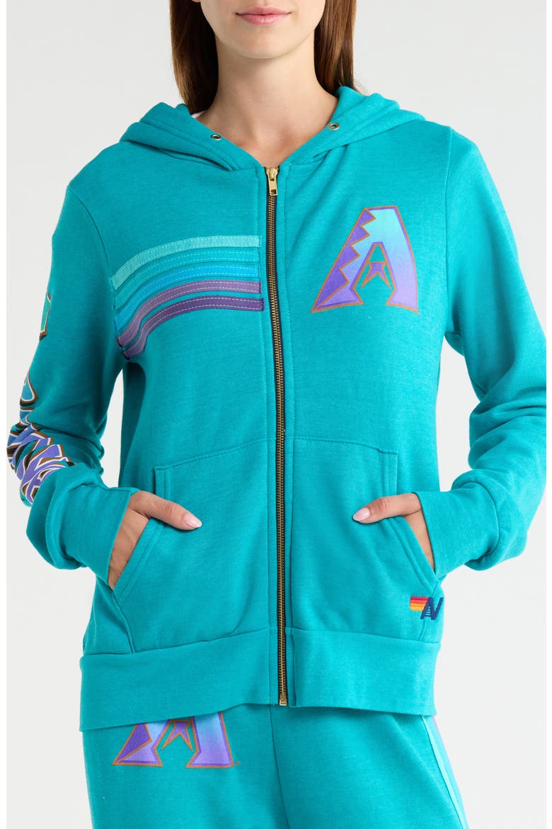 Arizona Diamondbacks Graphic Full Zip Hoodie, Alternate, color, TEAL