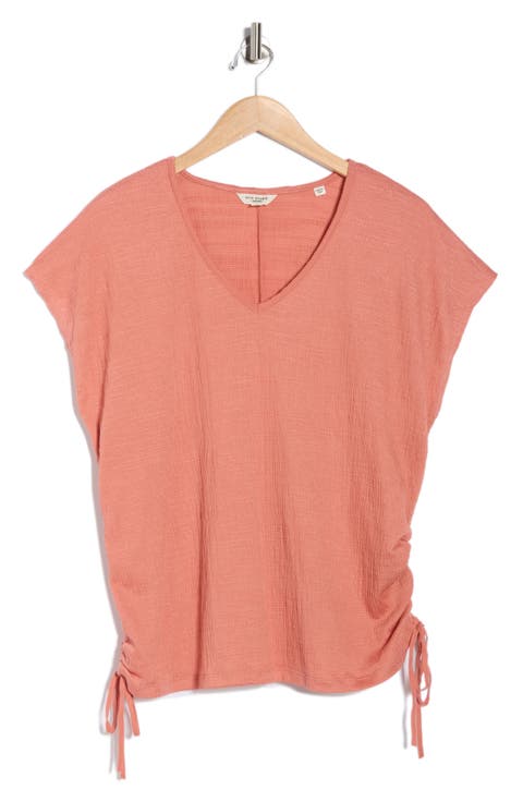 V-Neck Side Cinched Top (Plus)