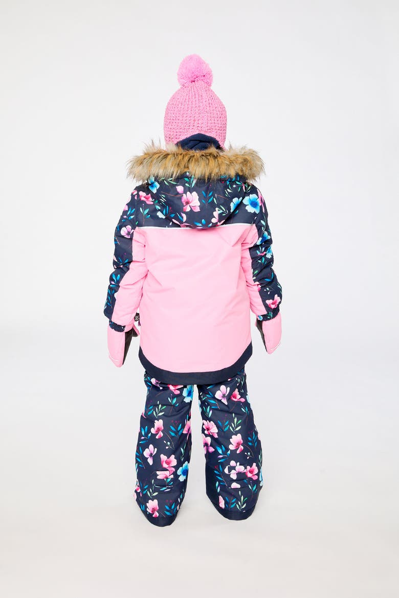 Play Floral Jacket & Reinforced Pants Two Piece Snowsuit, Alternate, color, Pink