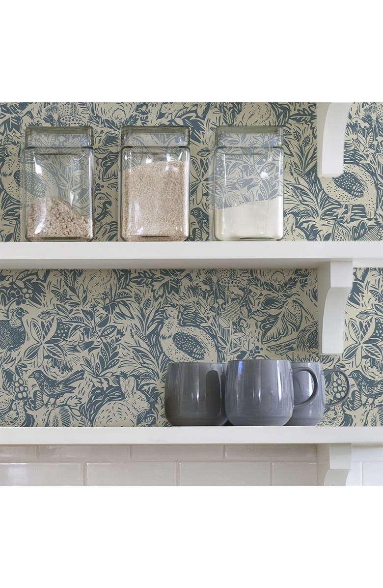 Wallpops Blue Terrene Peel & Stick Wallpaper, Alternate, color, Blue