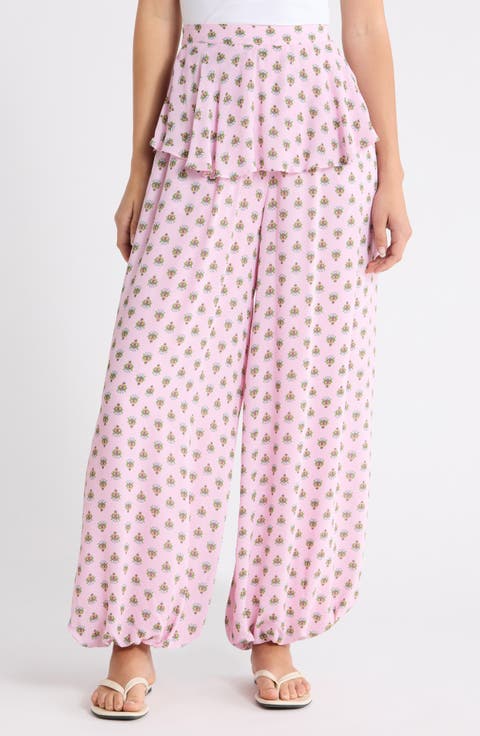 Graciela Crocus Scarf Print Balloon Pants
