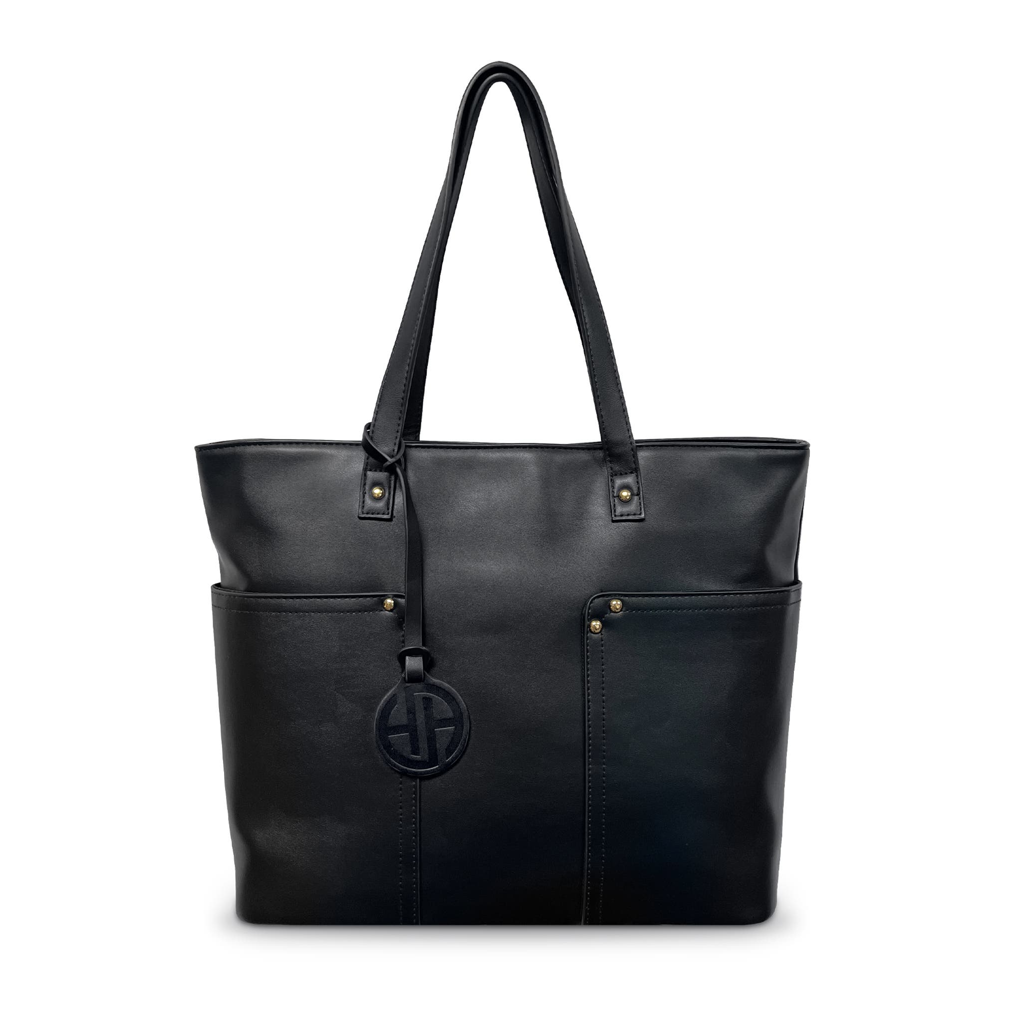 Youzey Vegan Leather Classic Tote, Main, color, Black