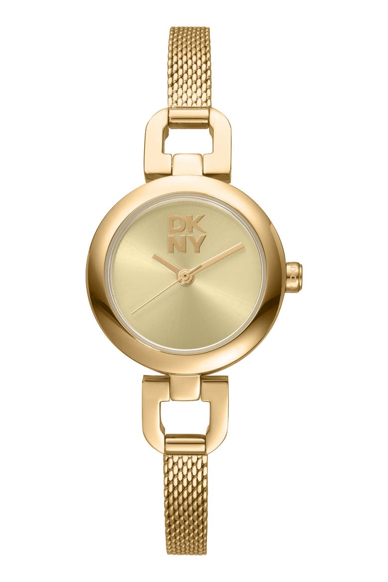 Signature Shape Mesh Strap Watch, 26mm, Main, color, CHAMPAGNE