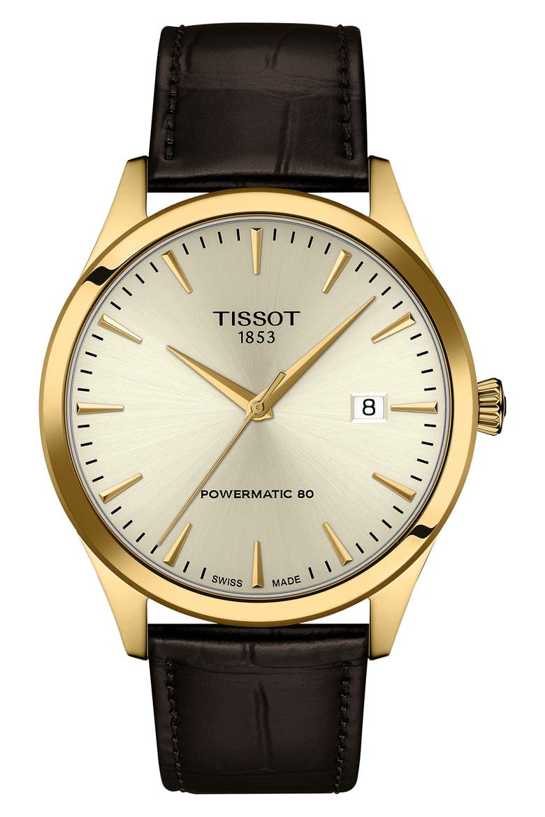 Tissot Classic Dream Automatic Leather Strap Watch, 40mm (Men