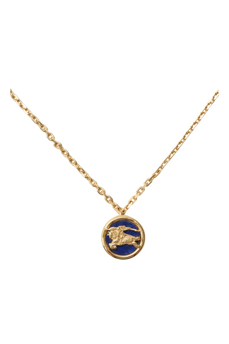 Knight Coin Necklace, Alternate, color, Gold/blue