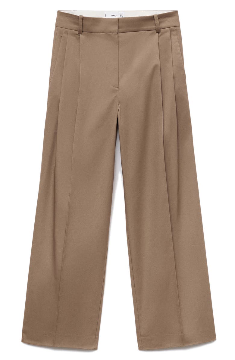 MANGO Mila Pleated Pants, Alternate, color, Light Beige